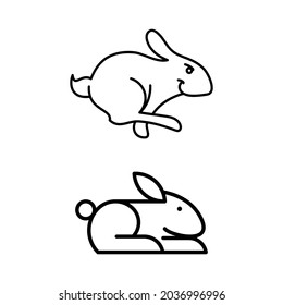 Rabbit  icon template vector illustration design