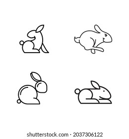 Rabbit  icon template vector illustration design