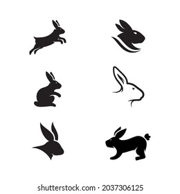 Diseño de ilustraciones vectoriales de iconos de conejo