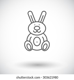 Rabbit icon. Thin line flat vector related icon for web and mobile applications. It can be used as - logo, pictogram, icon, infographic element. Vector Illustration. 