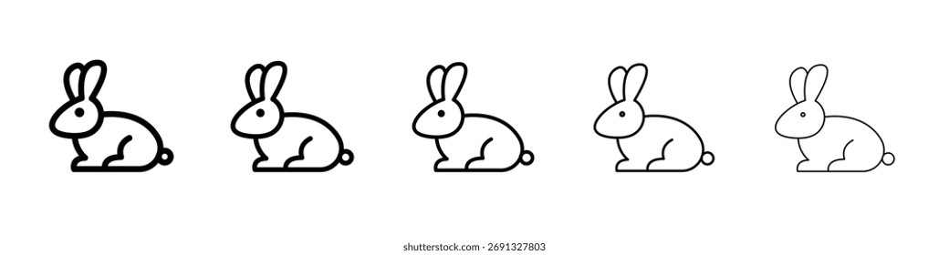 Kaninchen-Symbol. Dünne Linie Icons Sammlung für Web ui.