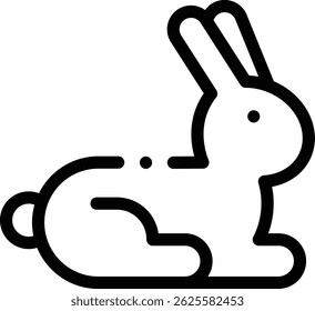 rabbit icon. Thin Linear Style Design Isolated On White Background