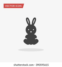 Rabbit Icon in trendy flat style isolated on grey background. Vector illustration, EPS10.