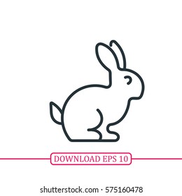 Rabbit icon vector