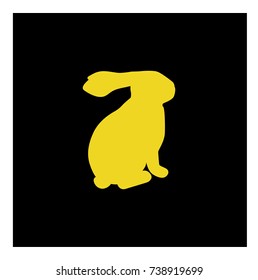 rabbit icon vector 