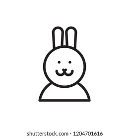 rabbit icon vector. animals icon vector line style