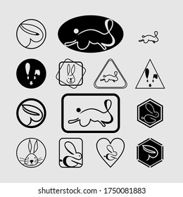 Rabbit Icon Vector Bundles for Fashion Boys Logo