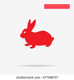 Rabbit icon. Vector concept illustration for design.