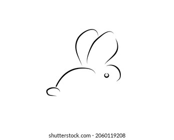 Rabbit icon vector for design 