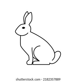 Rabbit icon vector design template.