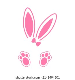 Rabbit icon vector. Easter illustration sign. Hare symbol or logo.