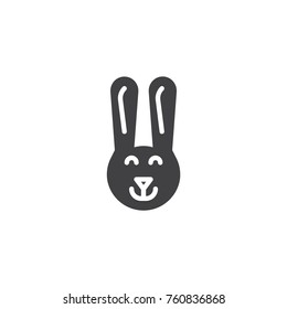Rabbit icon vector, filled flat sign, solid pictogram isolated on white. Hare symbol, logo illustration.