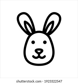 Rabbit icon vector graphic illustration