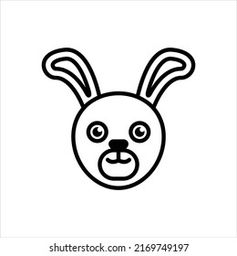Rabbit icon vector graphic illustration