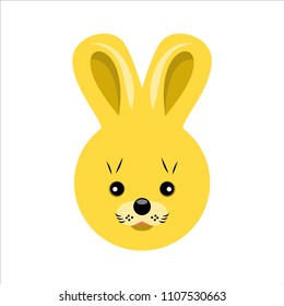 Rabbit icon. Vector rabbit head. Bunny