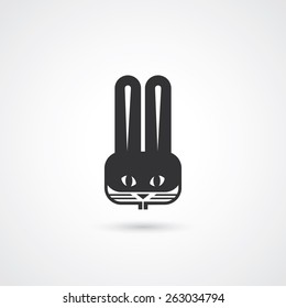 Rabbit icon - vector illustration