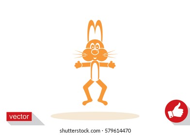 Rabbit icon vector illustration.