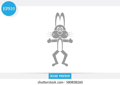 Rabbit icon vector illustration.