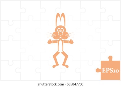Rabbit icon vector illustration