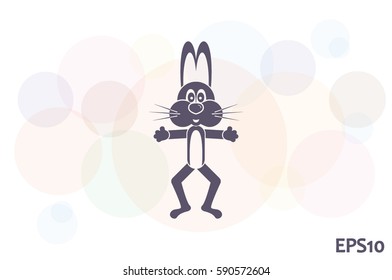 Rabbit icon vector illustration.