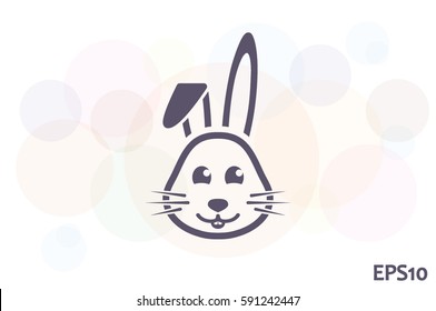 rabbit icon, vector illustration