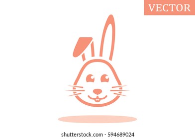 rabbit icon, vector illustration.