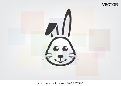 rabbit icon, vector illustration