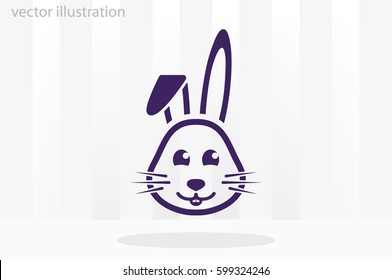 rabbit icon, vector illustration