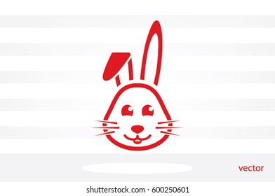 rabbit icon, vector illustration