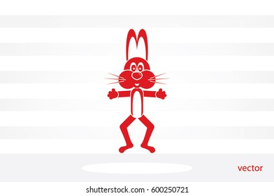 Rabbit icon vector illustration