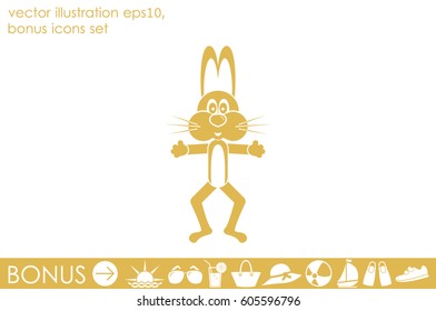 Rabbit icon vector illustration