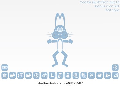 Rabbit icon vector illustration