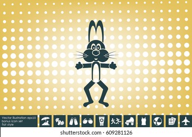 Rabbit icon vector illustration