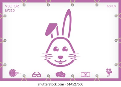 rabbit icon, vector illustration