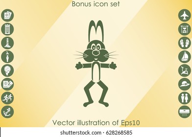 Rabbit icon vector illustration