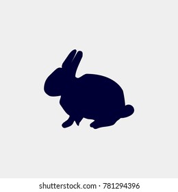 rabbit icon, vector illustration
