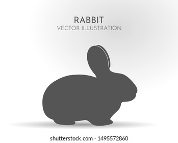 Kaninchensymbol. Vektorillustration. Emblem
