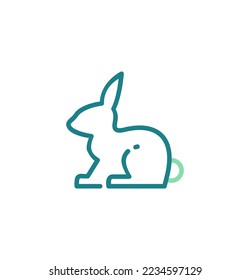 rabbit icon vector illustration logo template for many purpose. Isolated on white background.