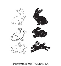 rabbit icon vector illustration symbol design