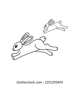 rabbit icon vector illustration symbol design