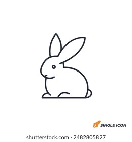 rabbit icon vector illustration. rabbit symbol isolated on white background