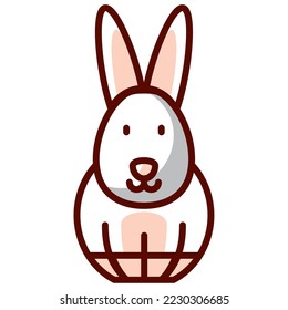 rabbit icon vector image with white background