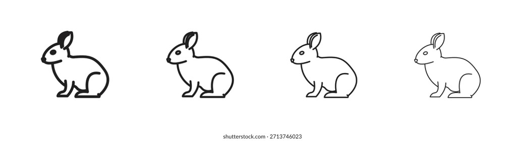 Icono de conejo. Vector de pictogramas aislados.
