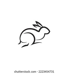 Rabbit icon vector line style