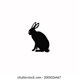 Rabbit icon vector on a white background