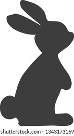 Rabbit icon. vector rabbit sign symbol on white background. Rabbit animal silhouette.