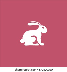 rabbit icon. vector sign symbol on white background