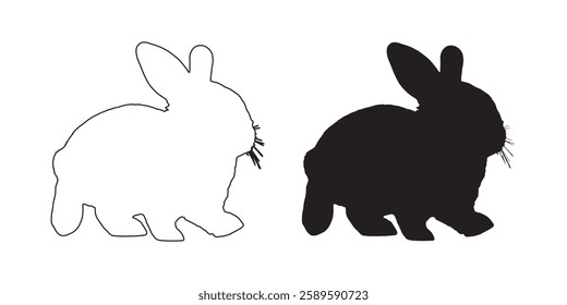 Rabbit Icon Vector - Simple and Smooth Rabbit Outline
