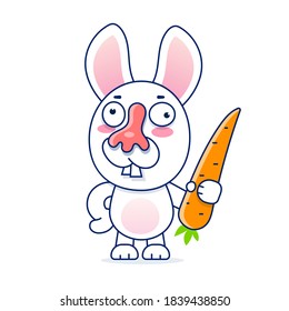 rabbit icon Vector stock illustration on a white background. For design, decoration, logo.