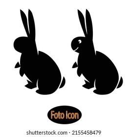 rabbit icon with white background